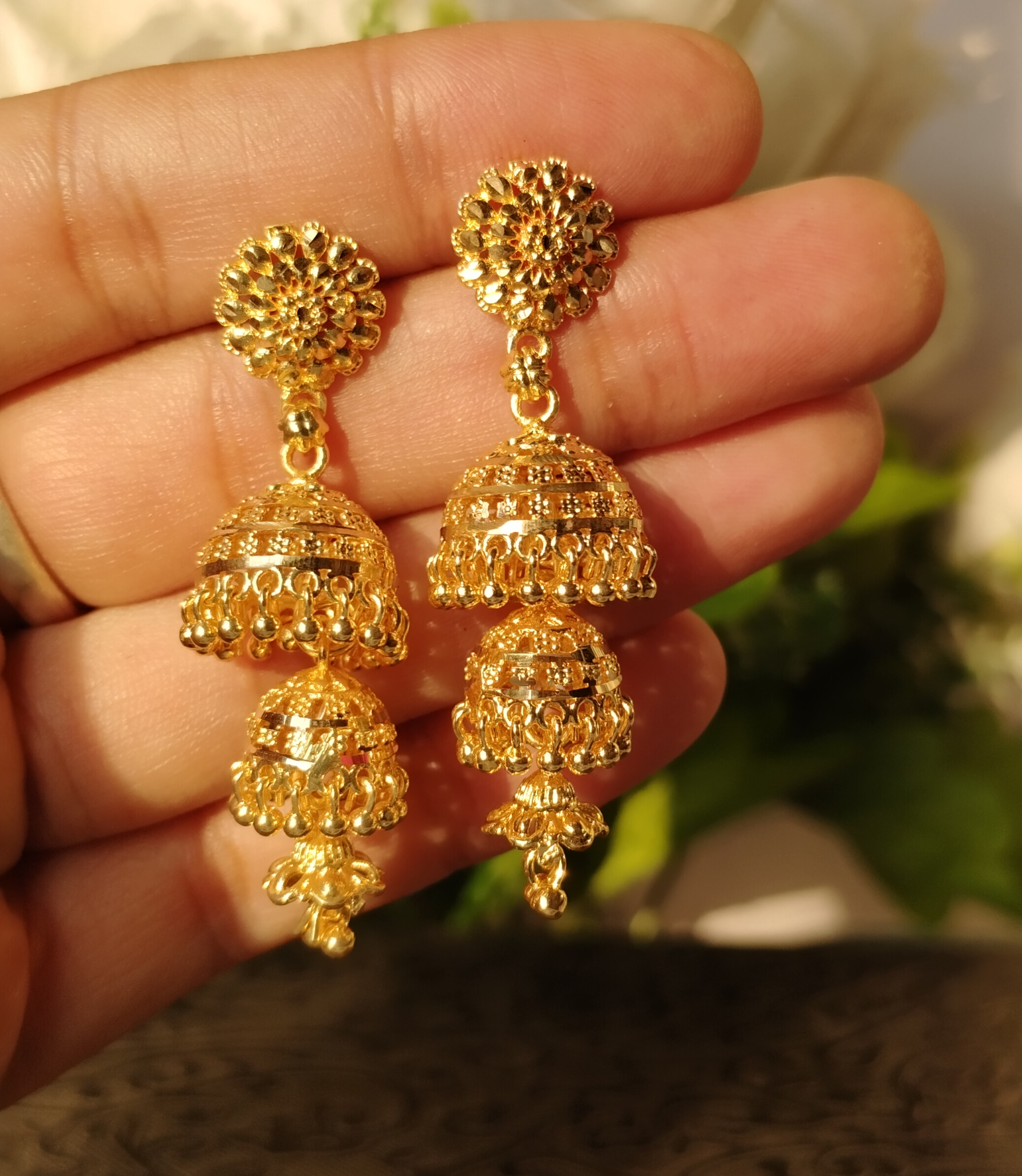 Traditional Microgold Plated 3 layer Jhumka