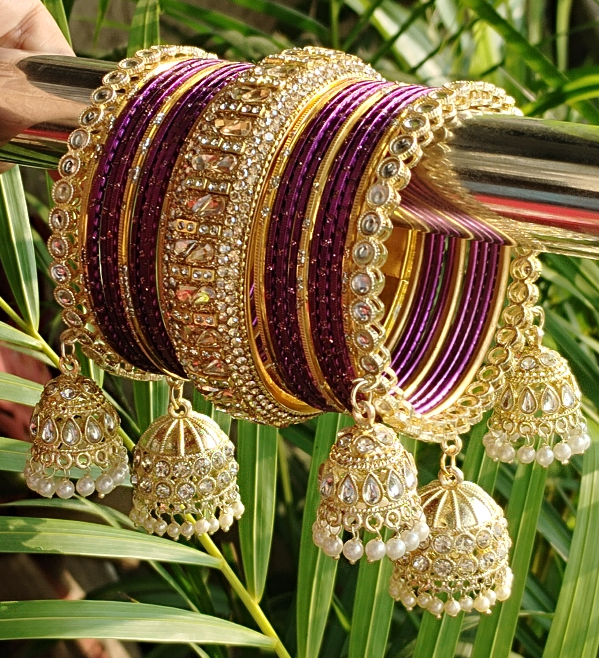 Kundan 3 Jhumka Bangels