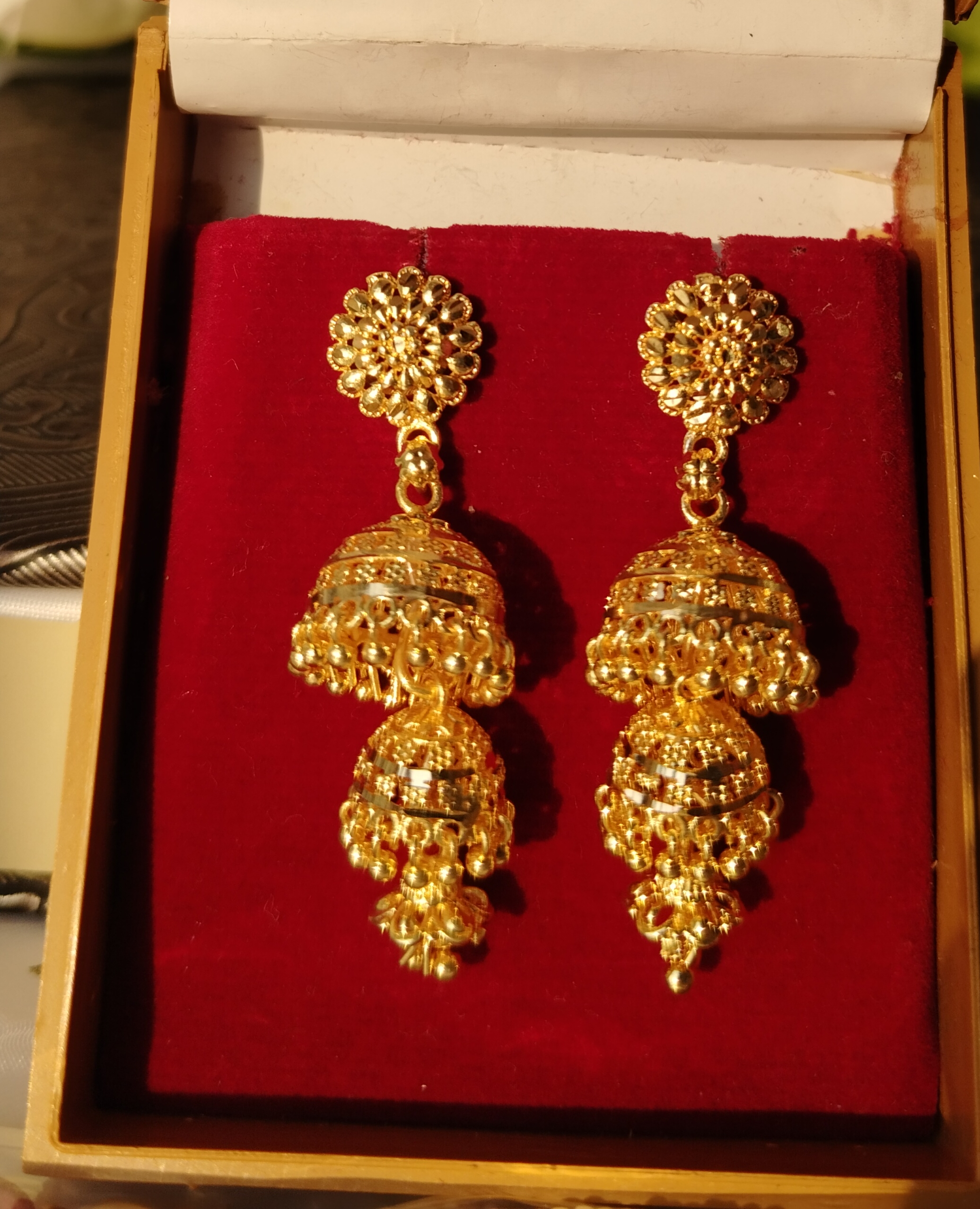 Traditional Microgold Plated 3 layer Jhumka