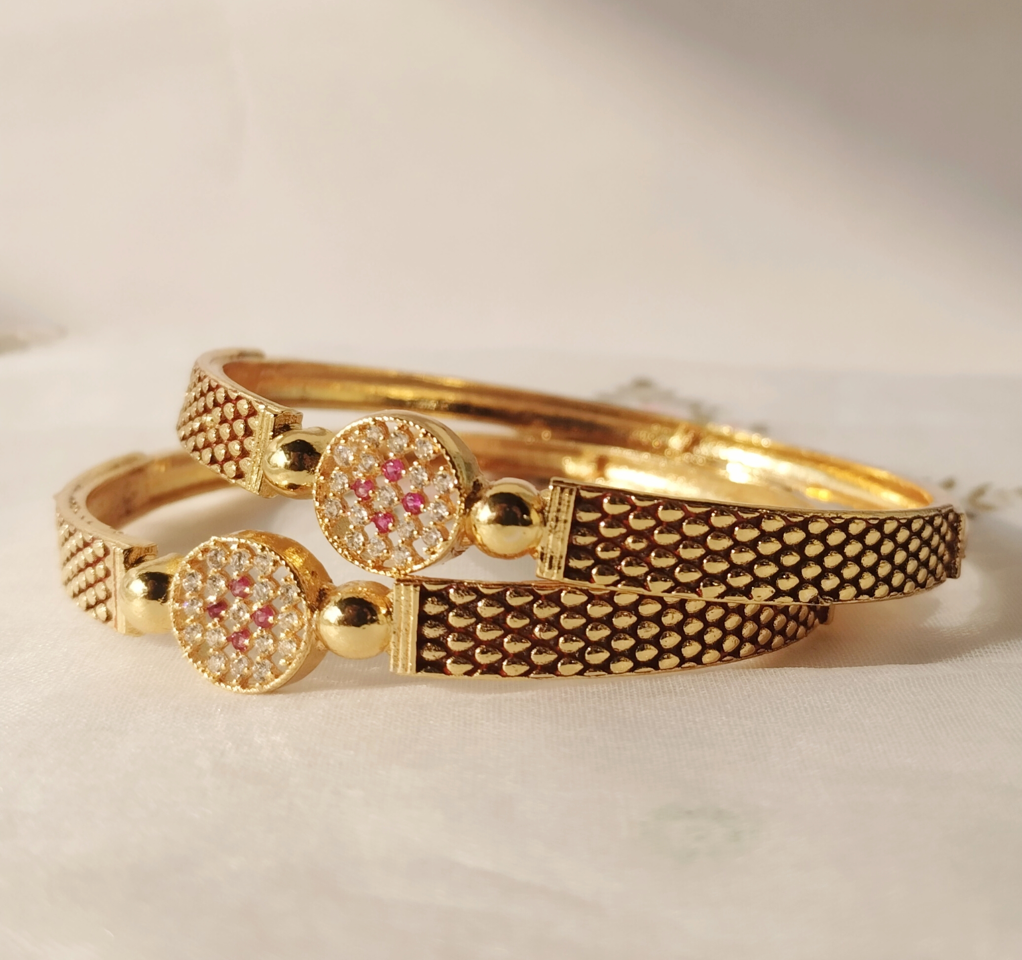 Elegant Gold-Plated Bangels