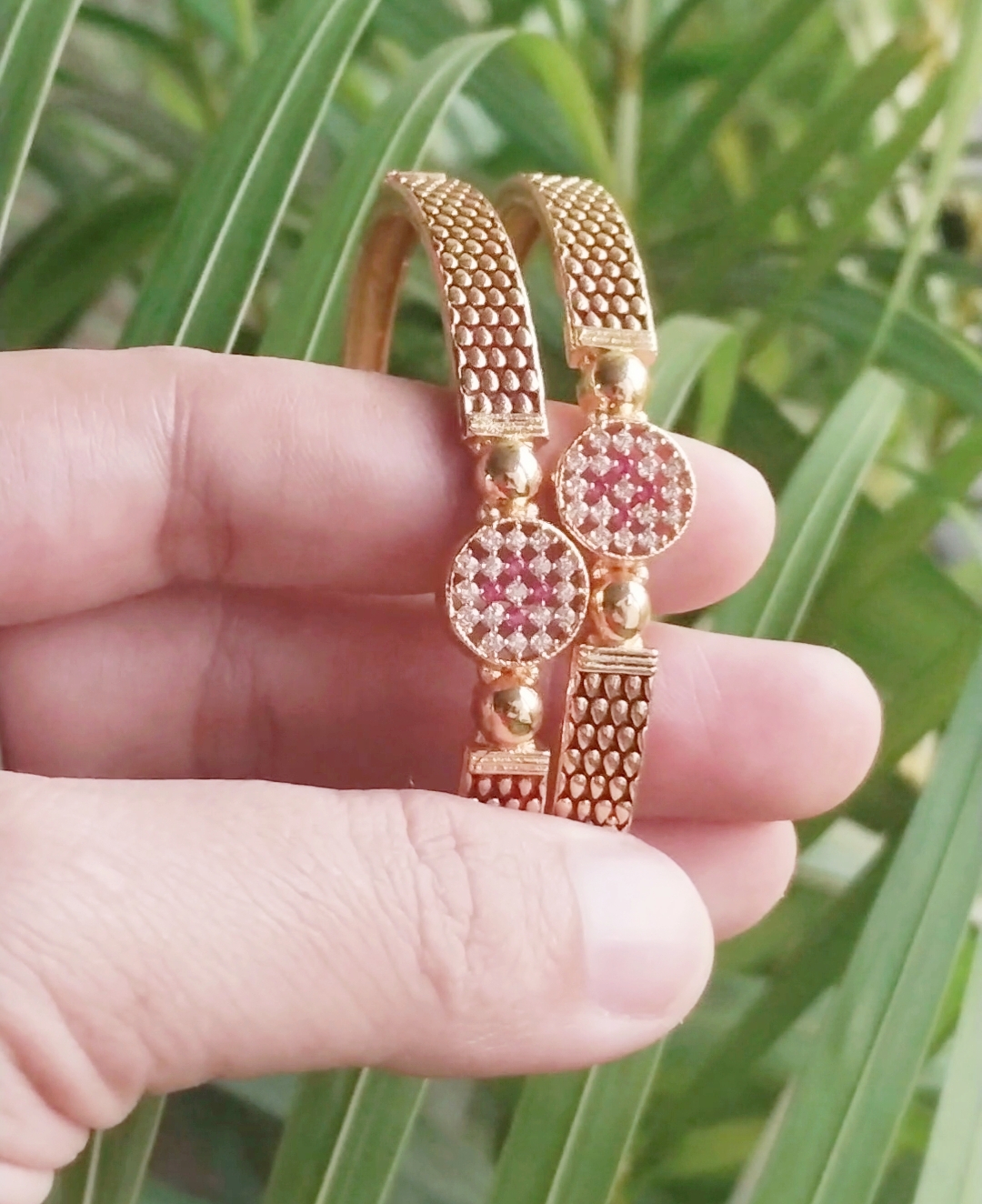 Elegant Gold-Plated Bangels