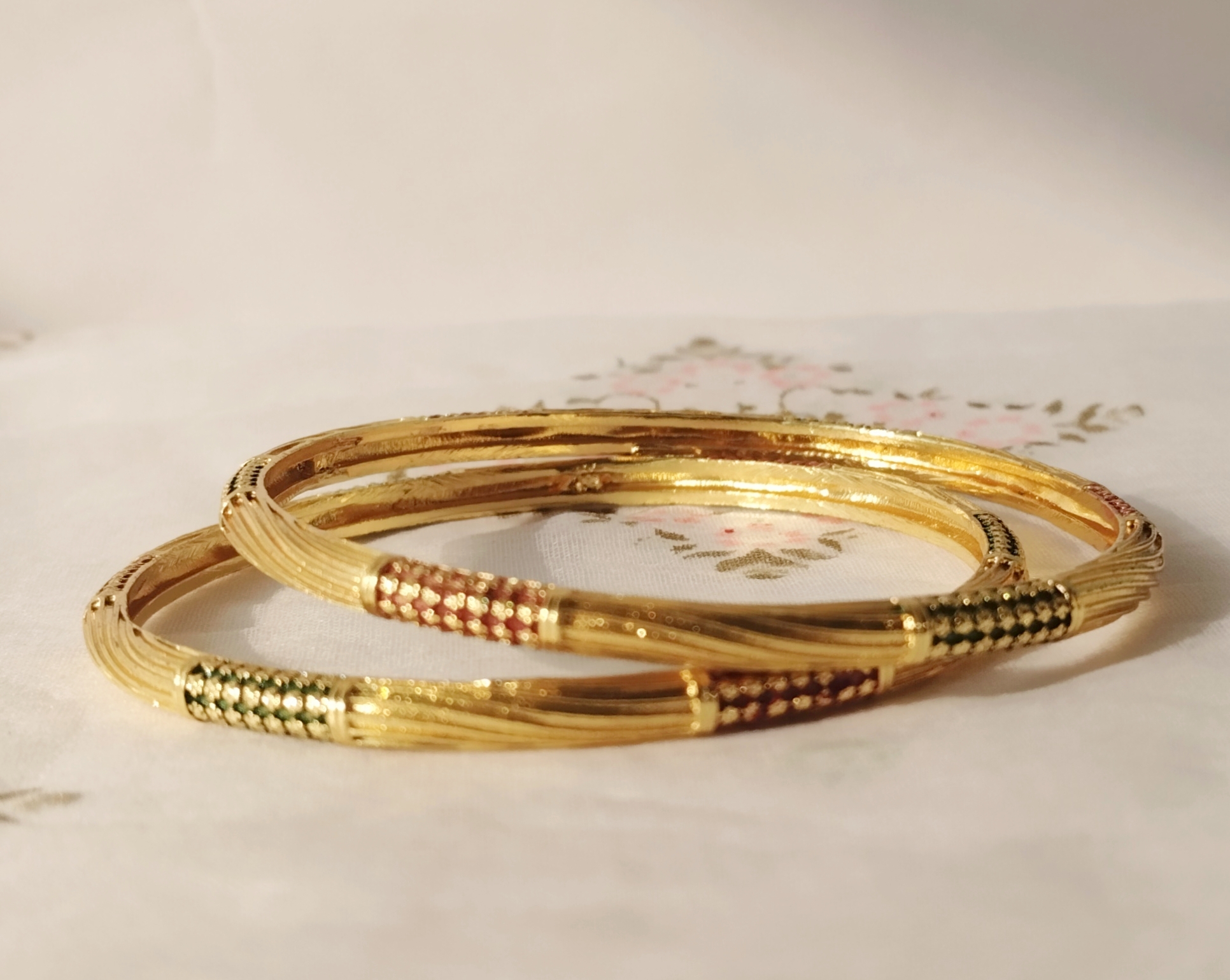 Elegant Gold Plated Bangels