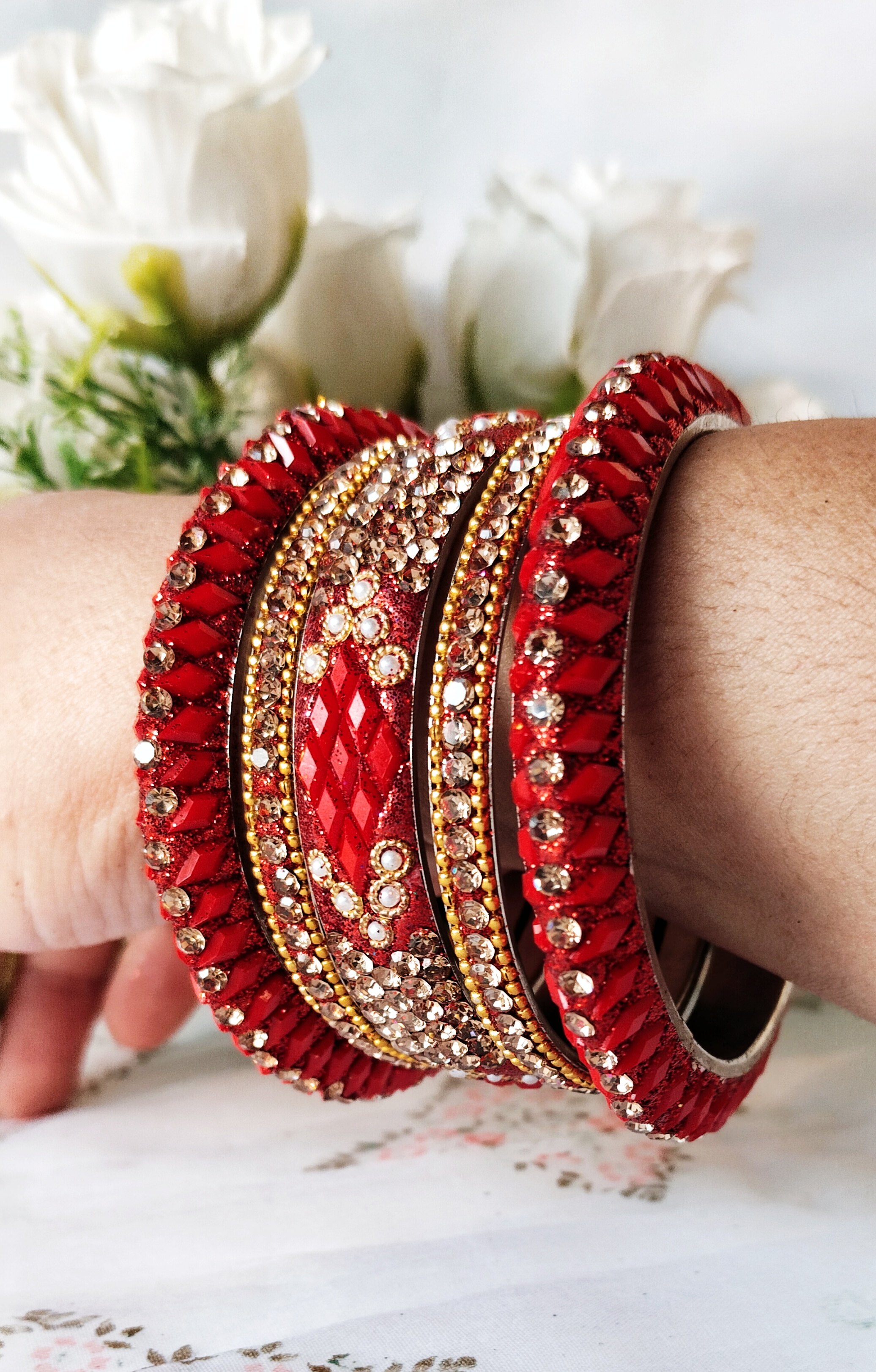 Traditional Red chuda Bangles Set