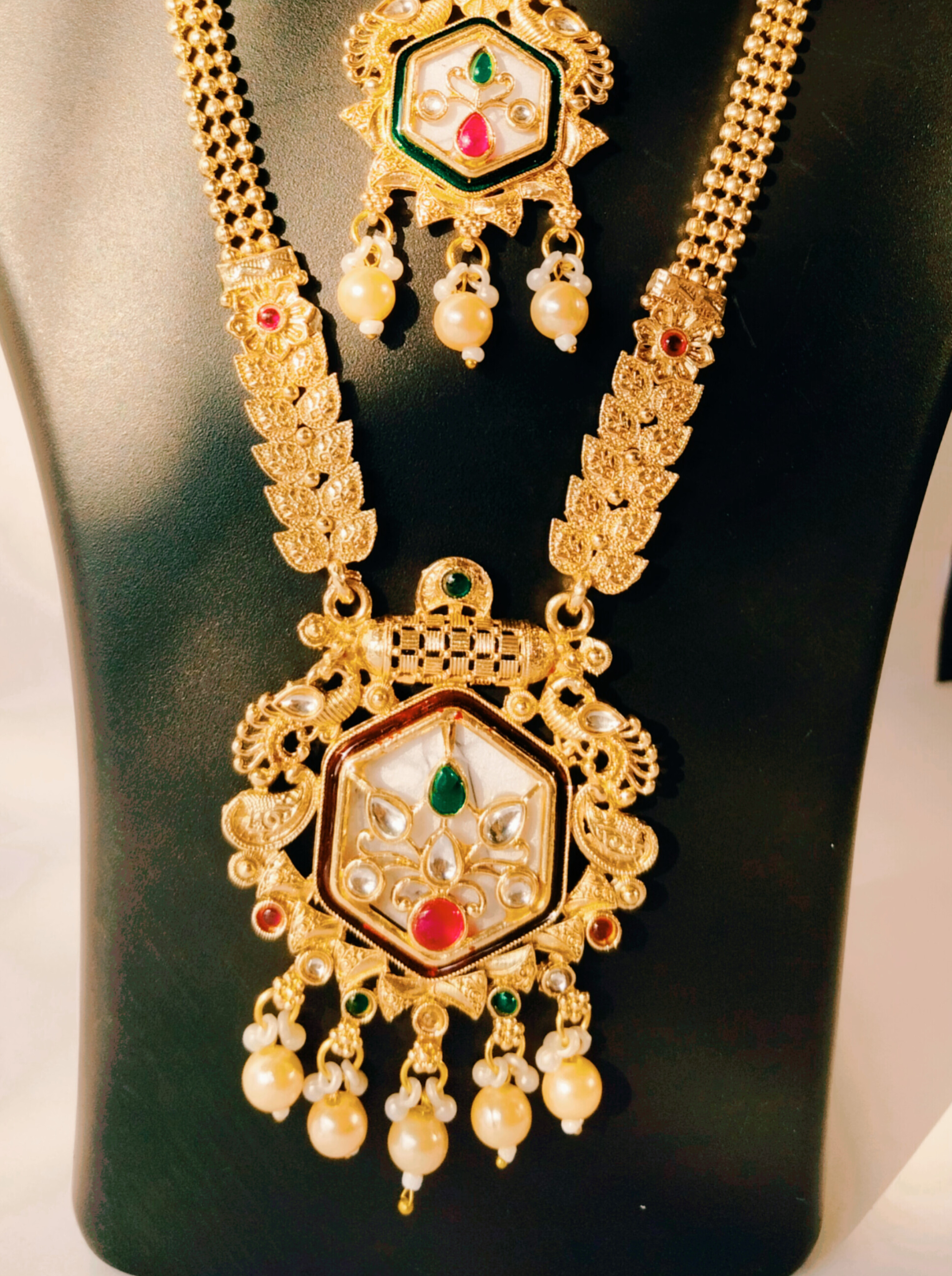 Mother of Pearl Rajwadi long set 