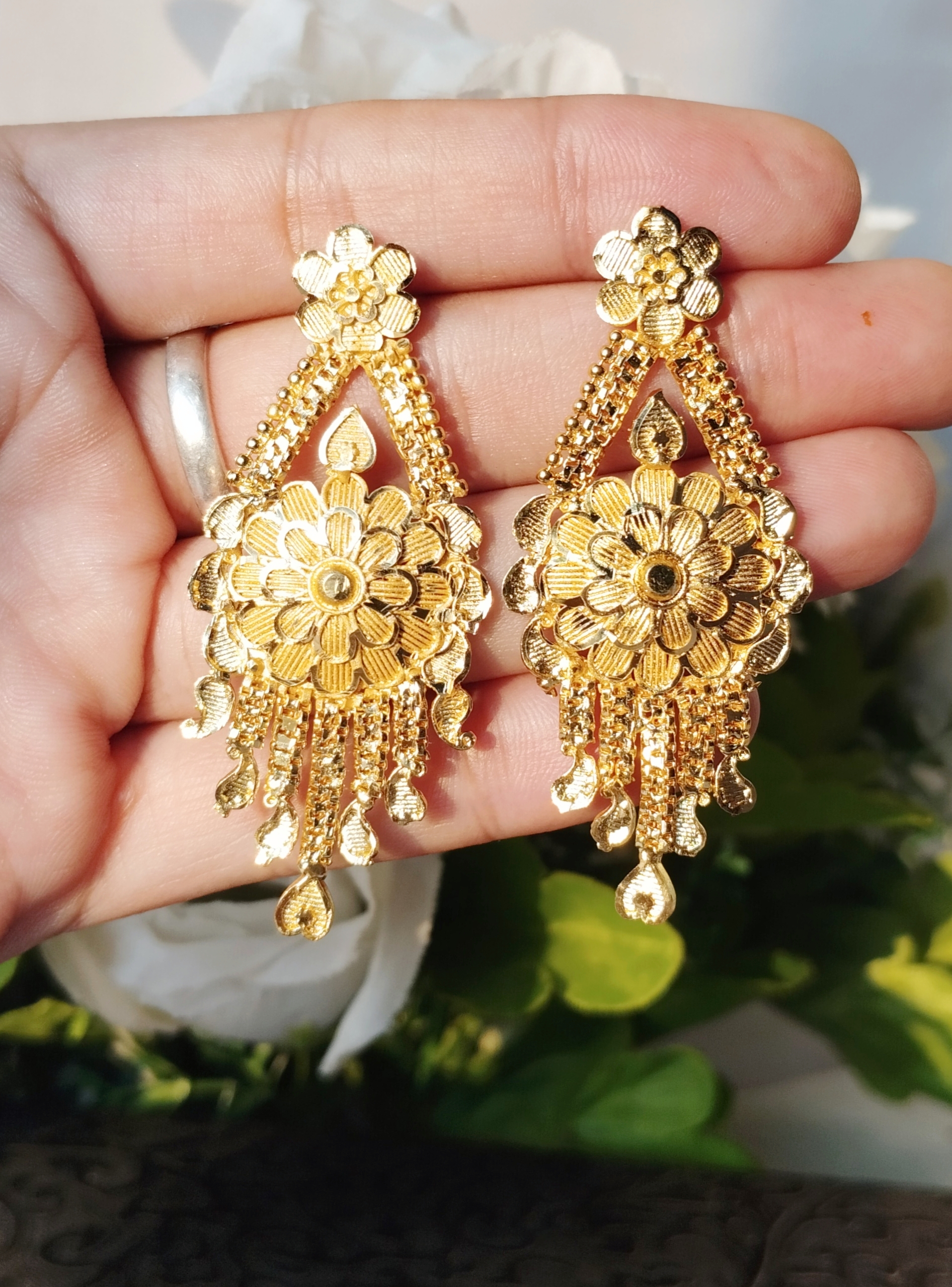  Microgold Plated Chandbali Earrings