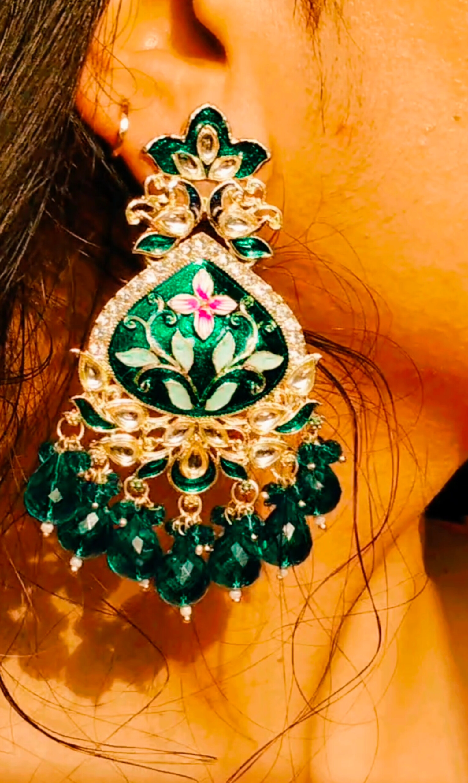 Meenakari statement Earrings