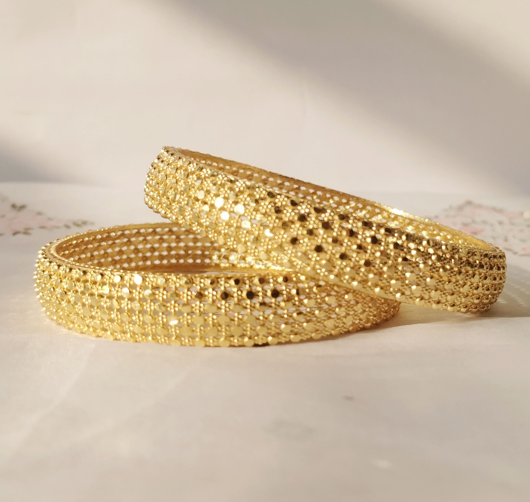 Elegant Gold Plated Kada Bangles