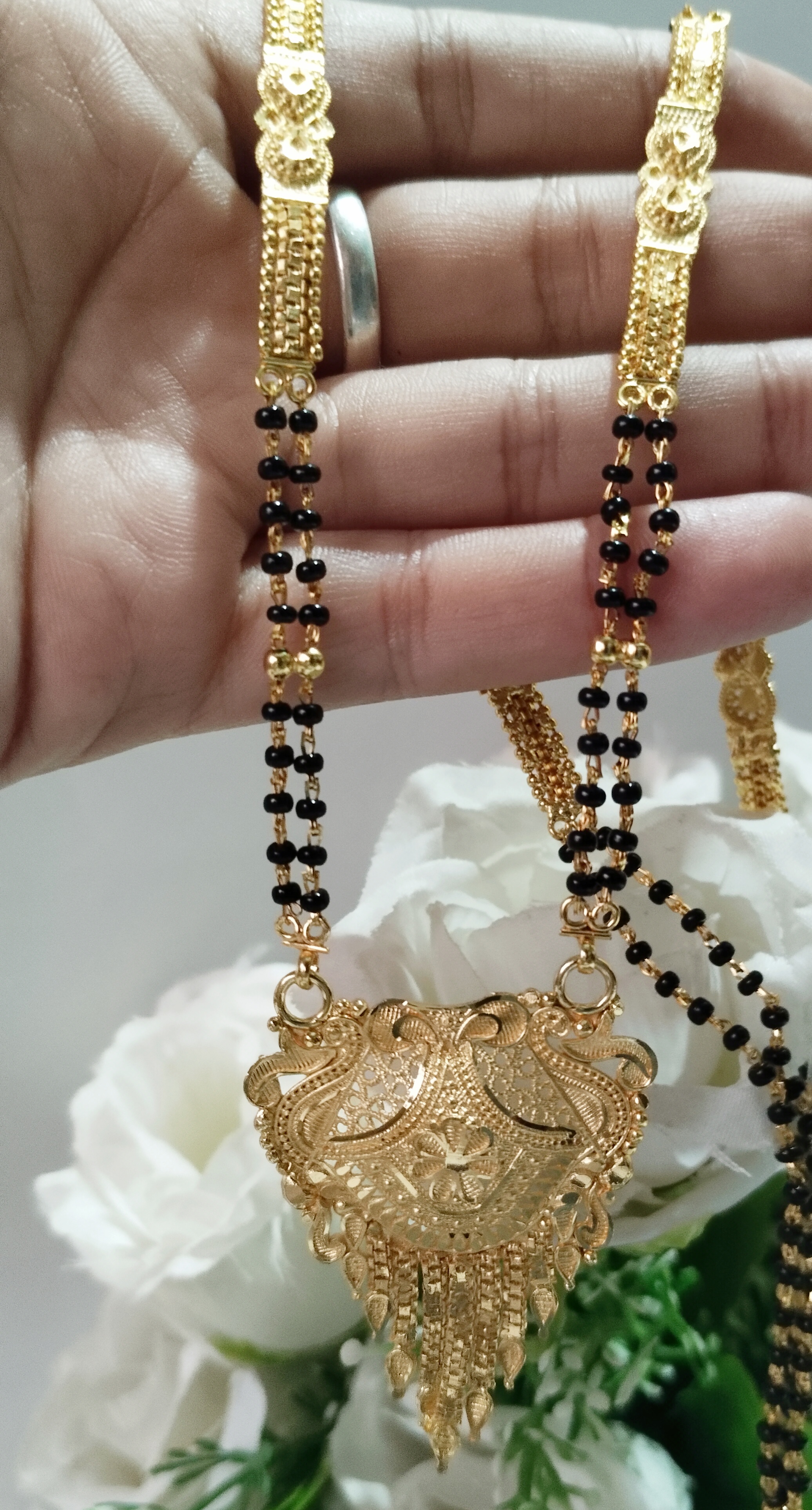 Microgold-Plated Long Mangalsutra