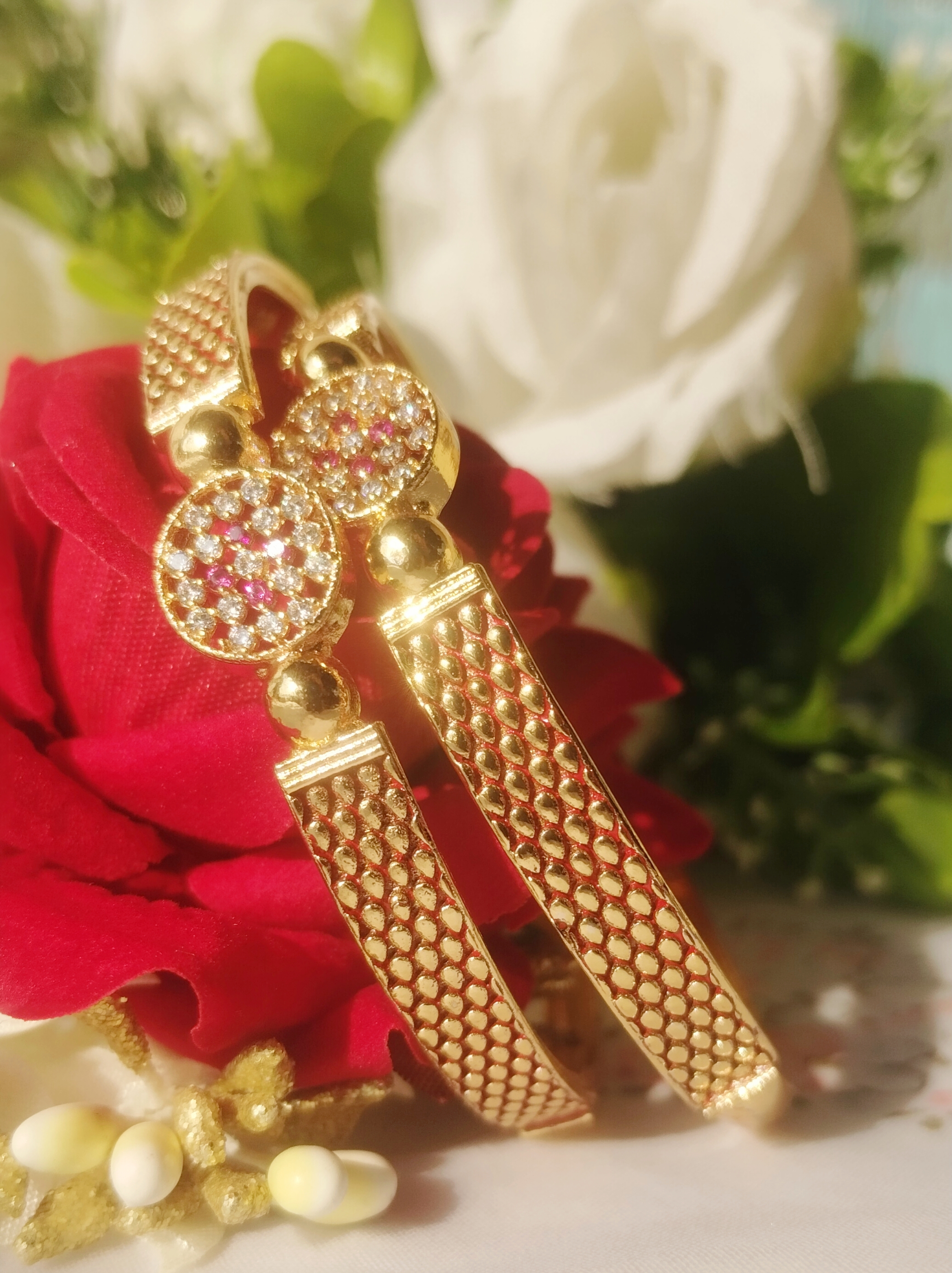 Elegant Gold-Plated Bangels