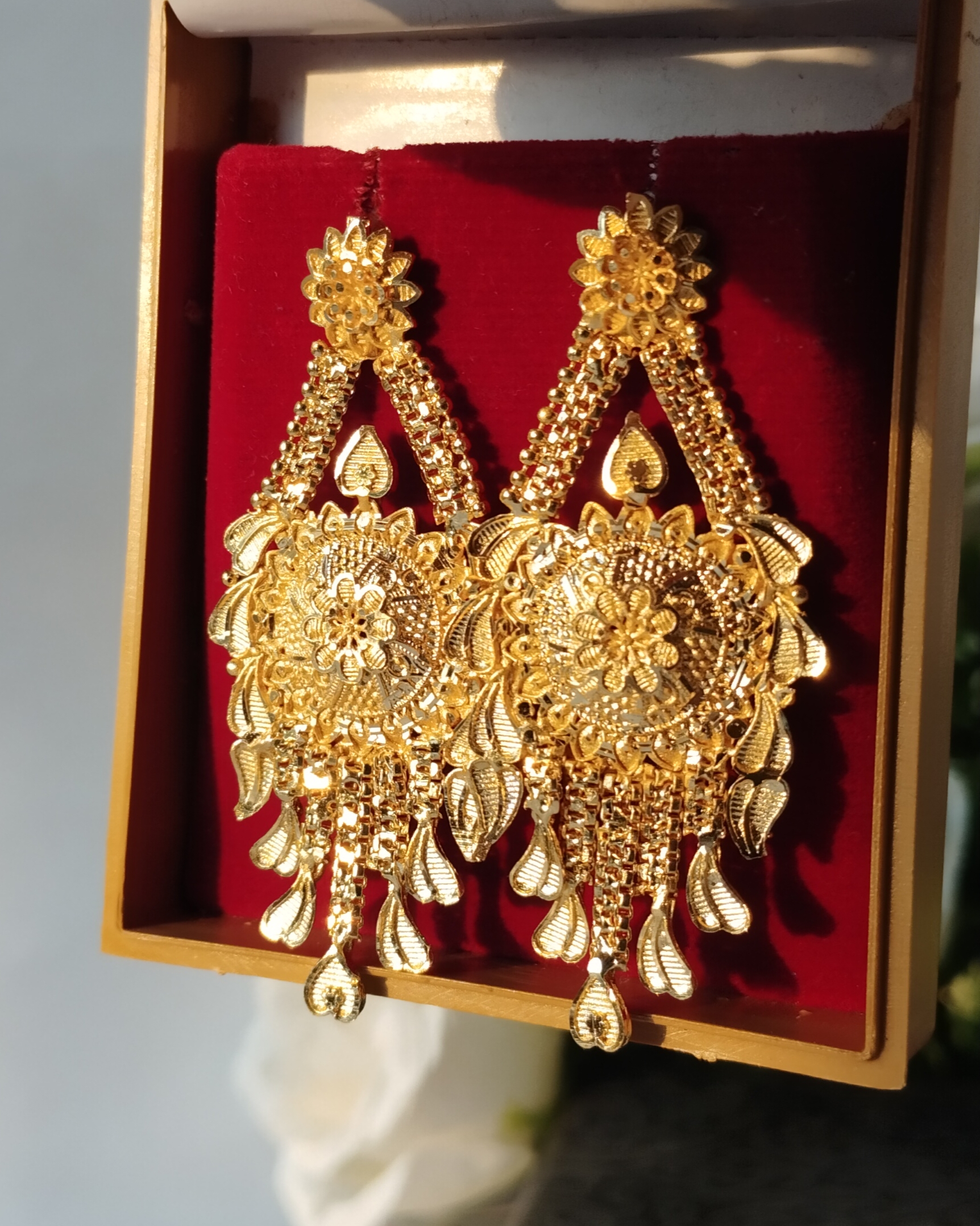 Microgold Plated Chandbali Earrings