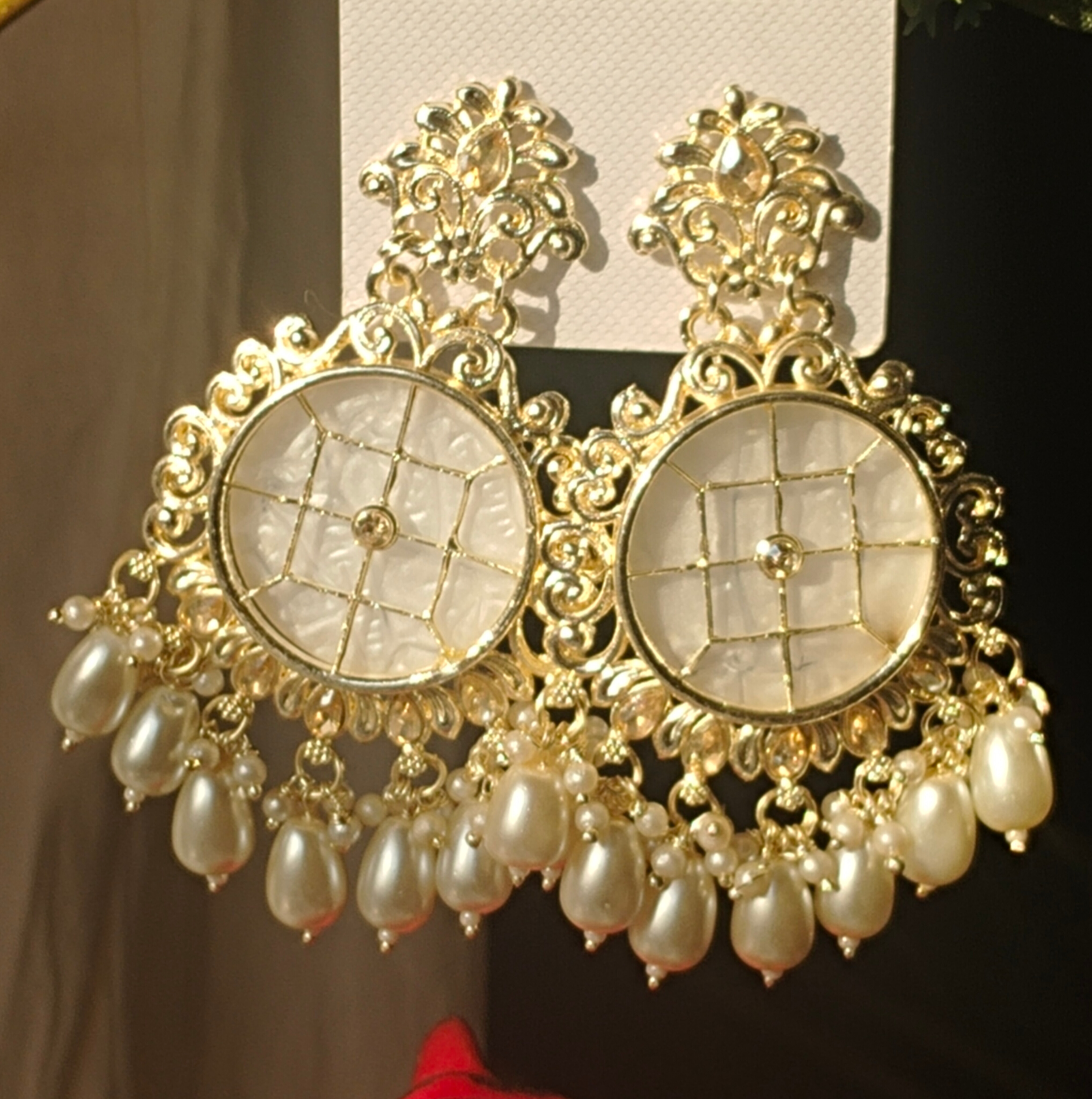 Mother of Pearl statement Earrings