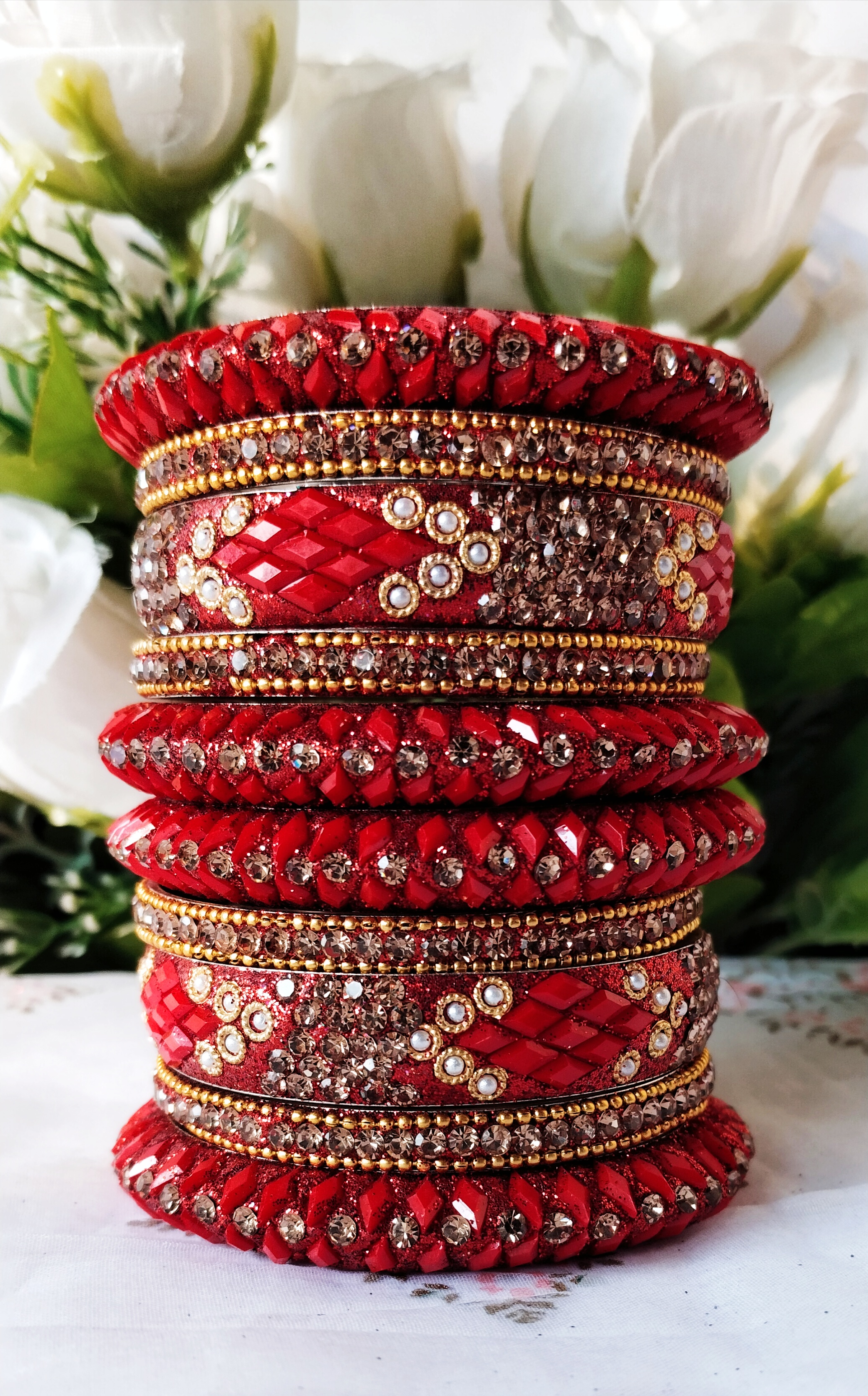 Traditional Red chuda Bangles Set
