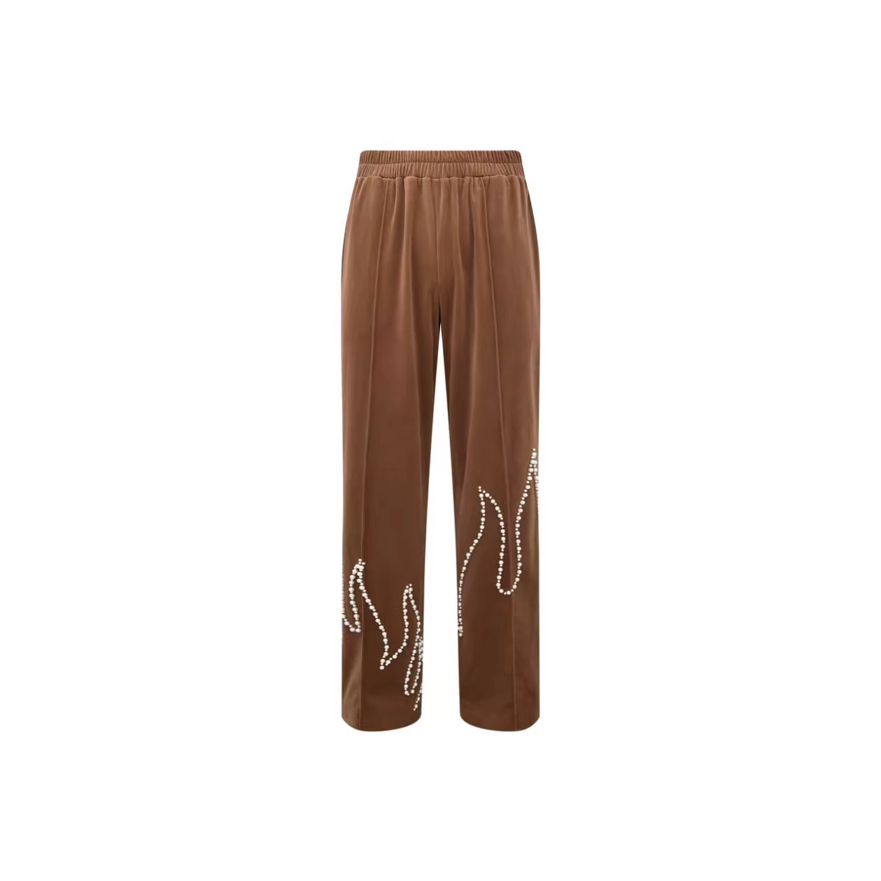Brown studded track pants