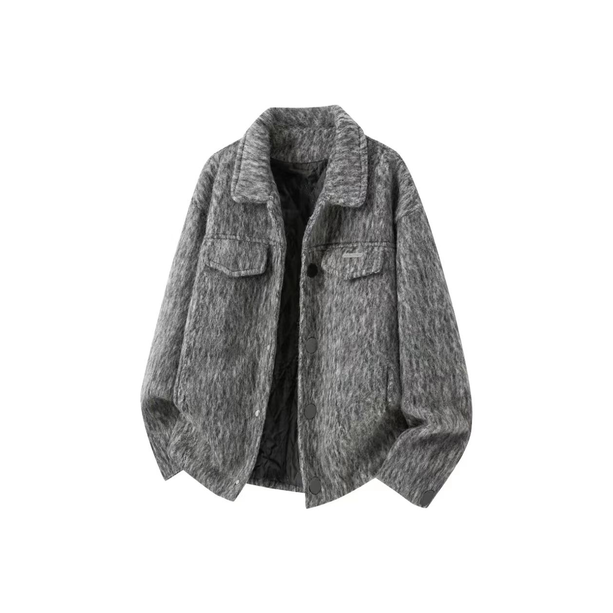 Gray Wool Blend Jacket
