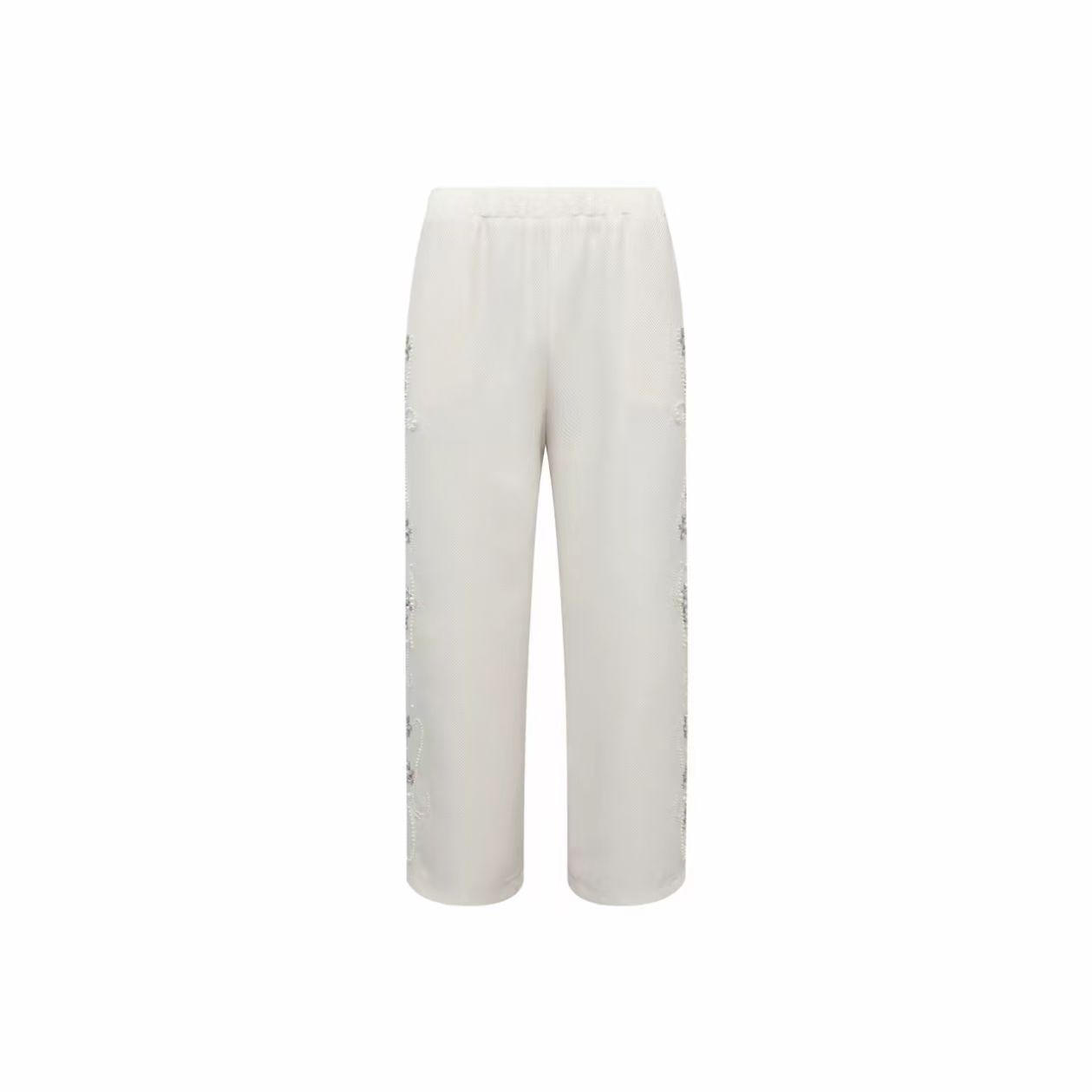 White Straight-Leg Pants