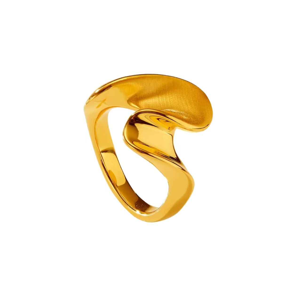 Gold Abstract Statement Ring
