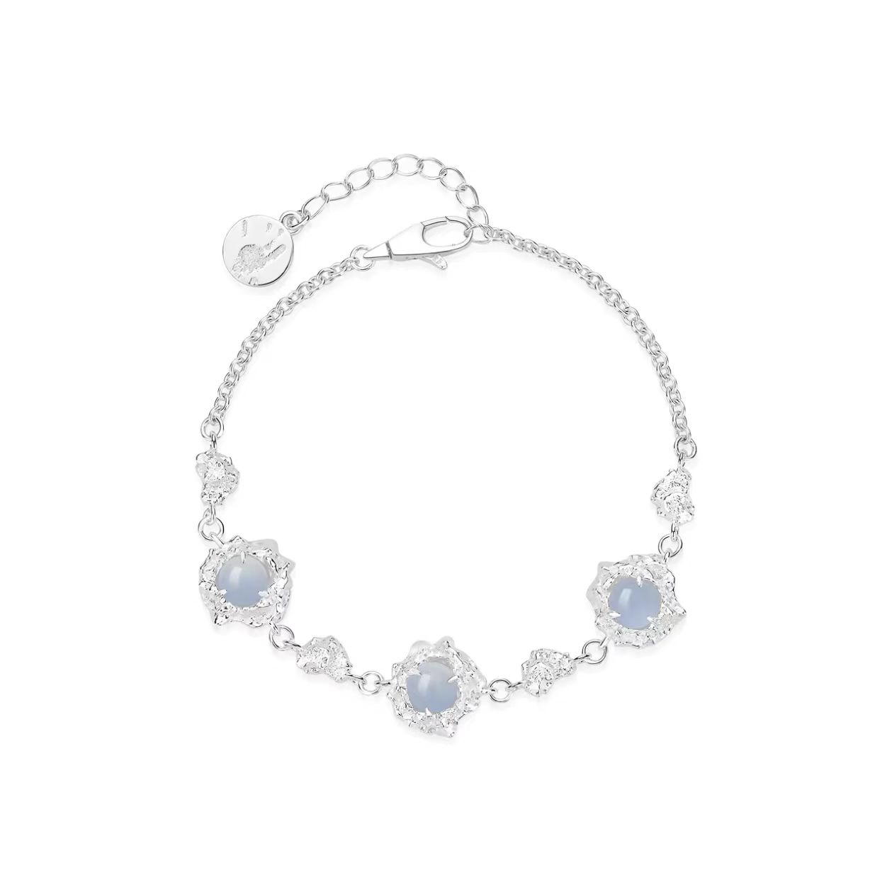 Silver gemstone bracelet