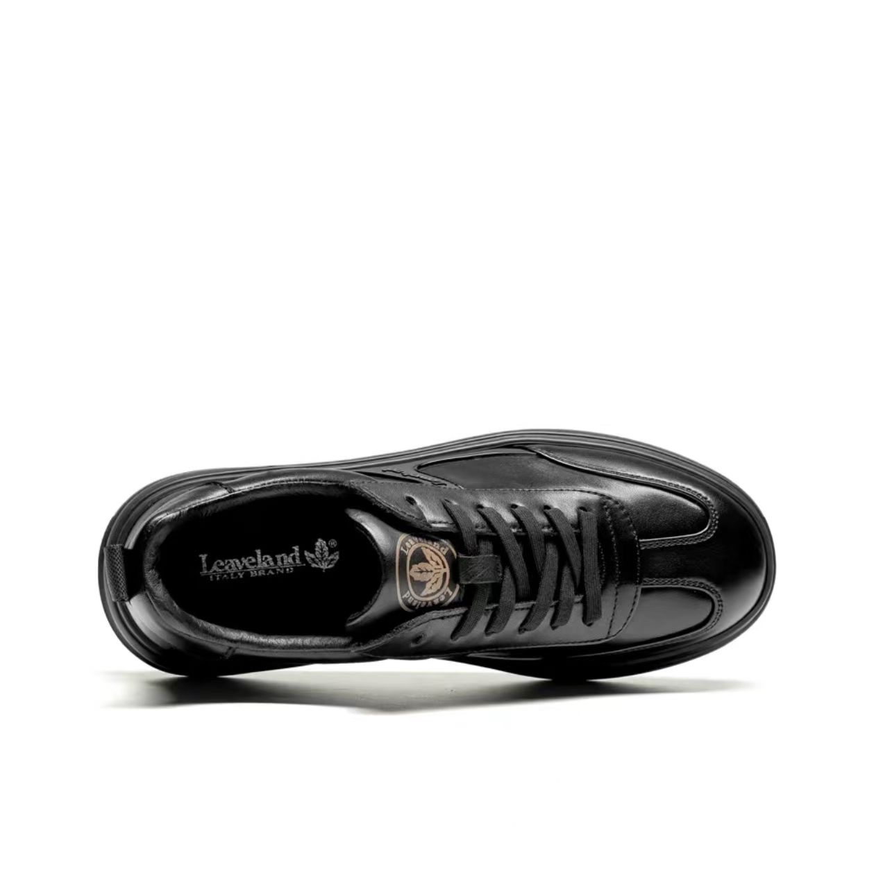 Black Leather Sneaker