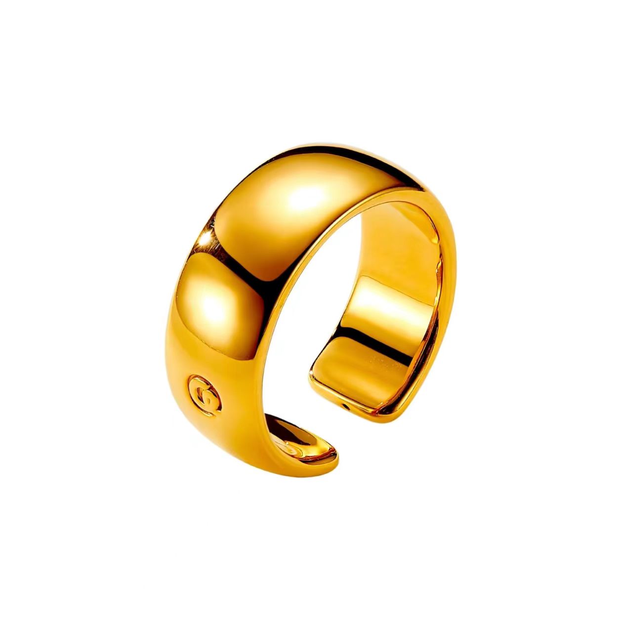 Gold Plated Wide Band Ring