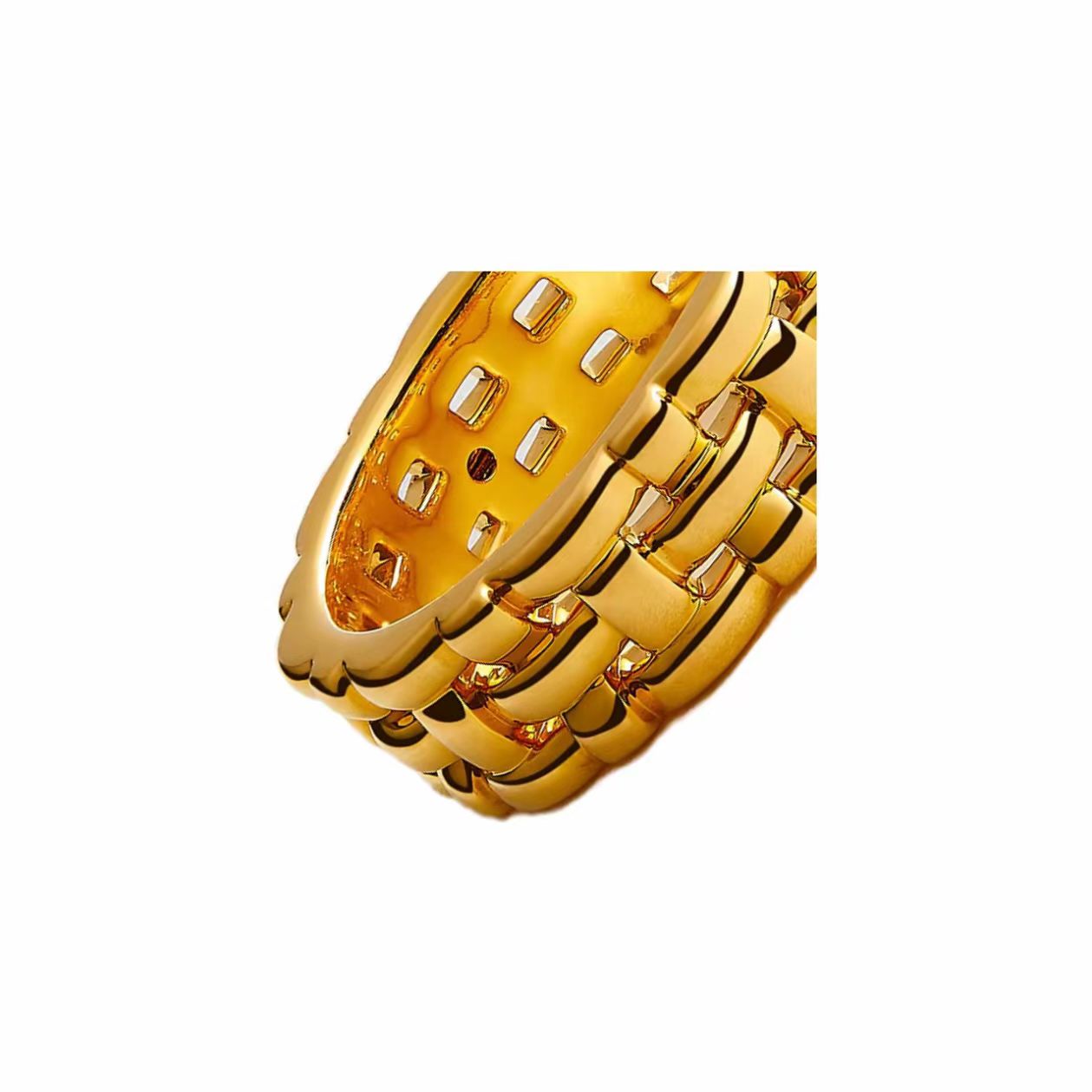 Gold Geometric Band Ring