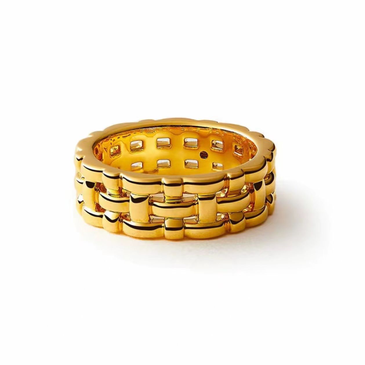 Gold Geometric Band Ring
