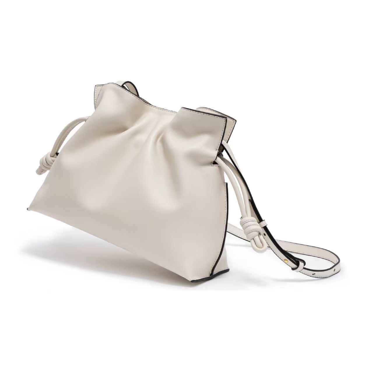 Black Leather Pouch Bag