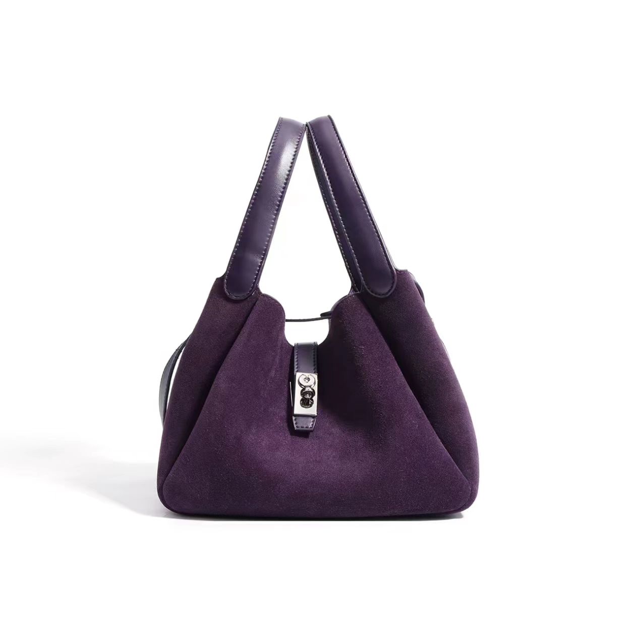 Plum Suede Handbag