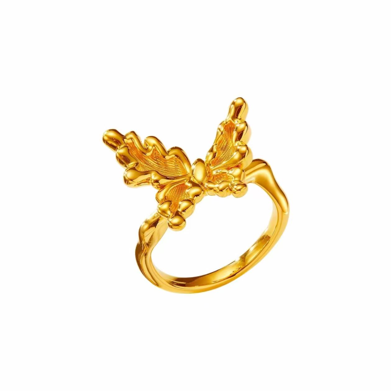 Gold Leaf Butterfly Ring