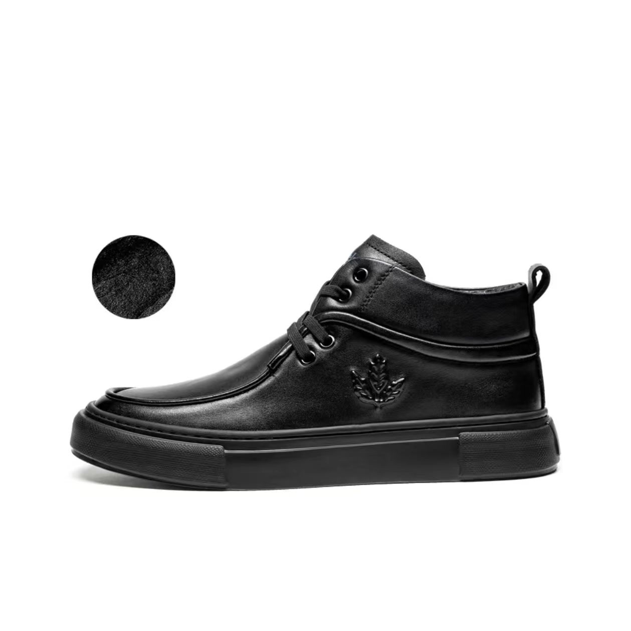 Black Leather Sneaker
