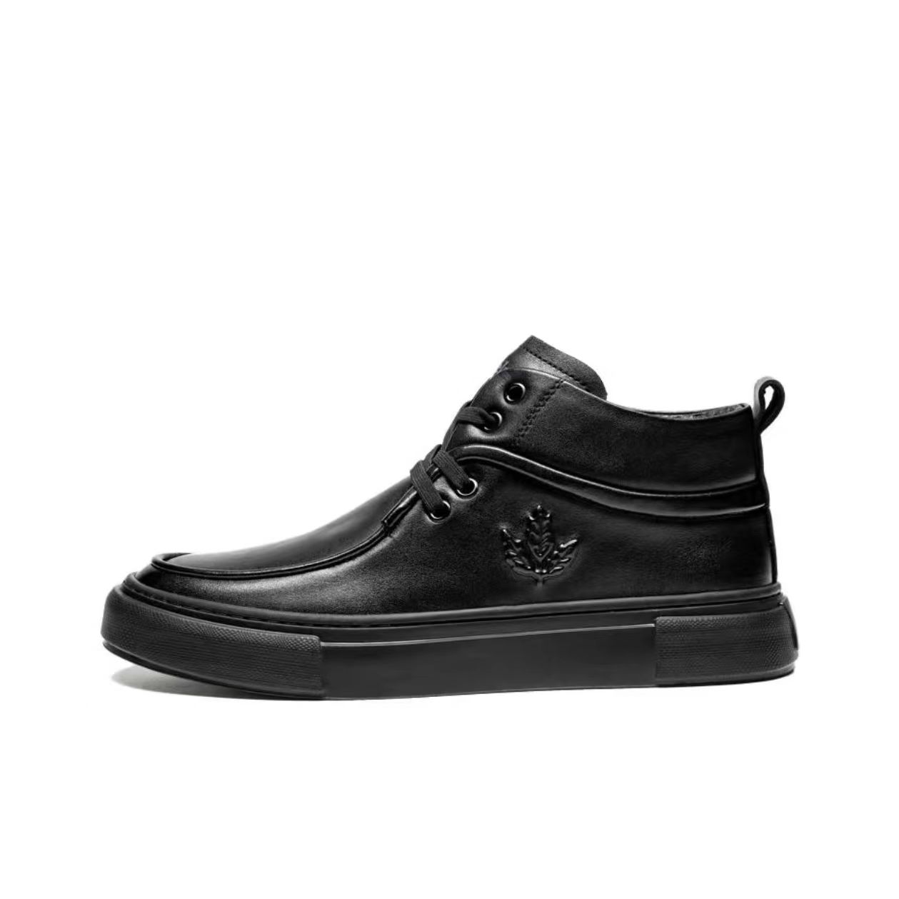 Black Leather Sneaker