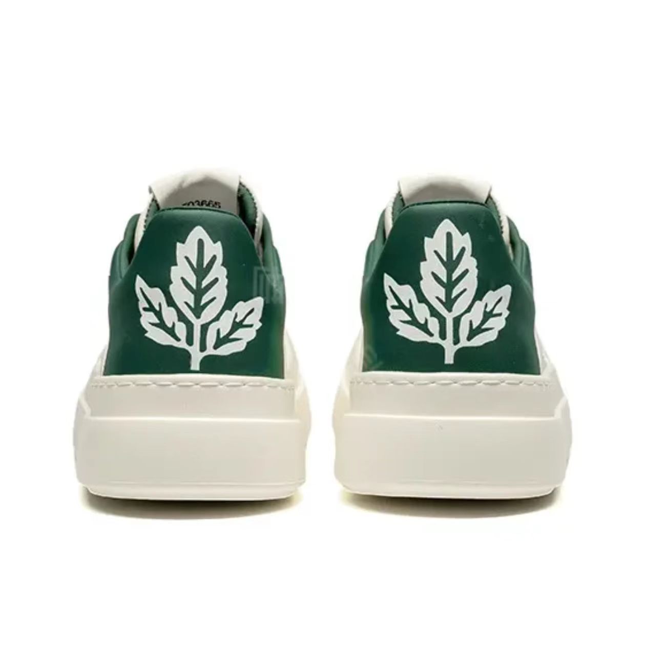 White and Green Platform Sneakers