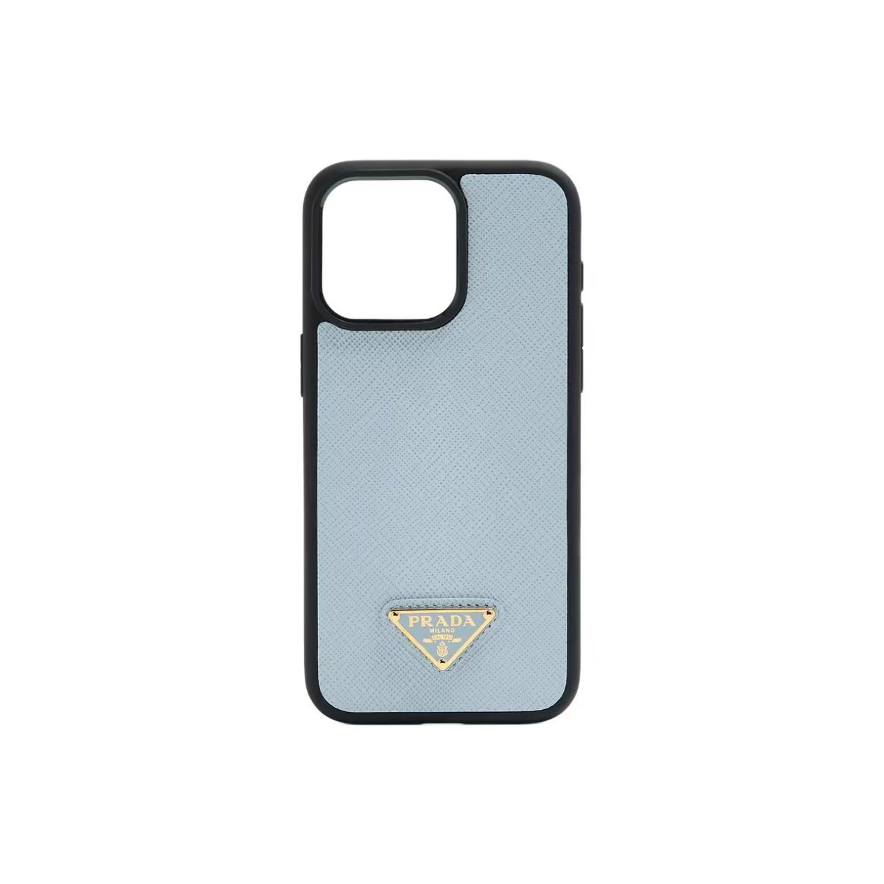 Prada Light Blue Saffiano Leather iPhone Case