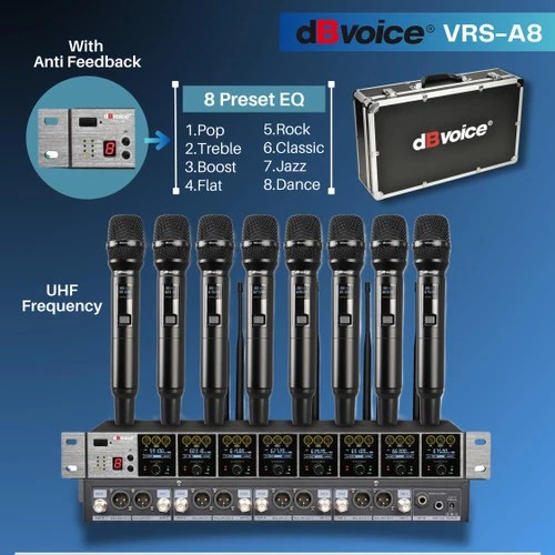 dBVoice VRS-A8 8chanel Professional Wireless Microphone