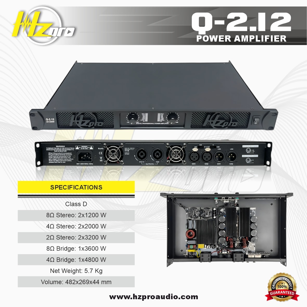 HZPro Q-2.12 Professional Power Amplifier