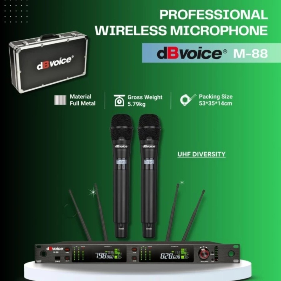 Mikrofon Wireless dBvoice M-88 Mic Wireless Profesional