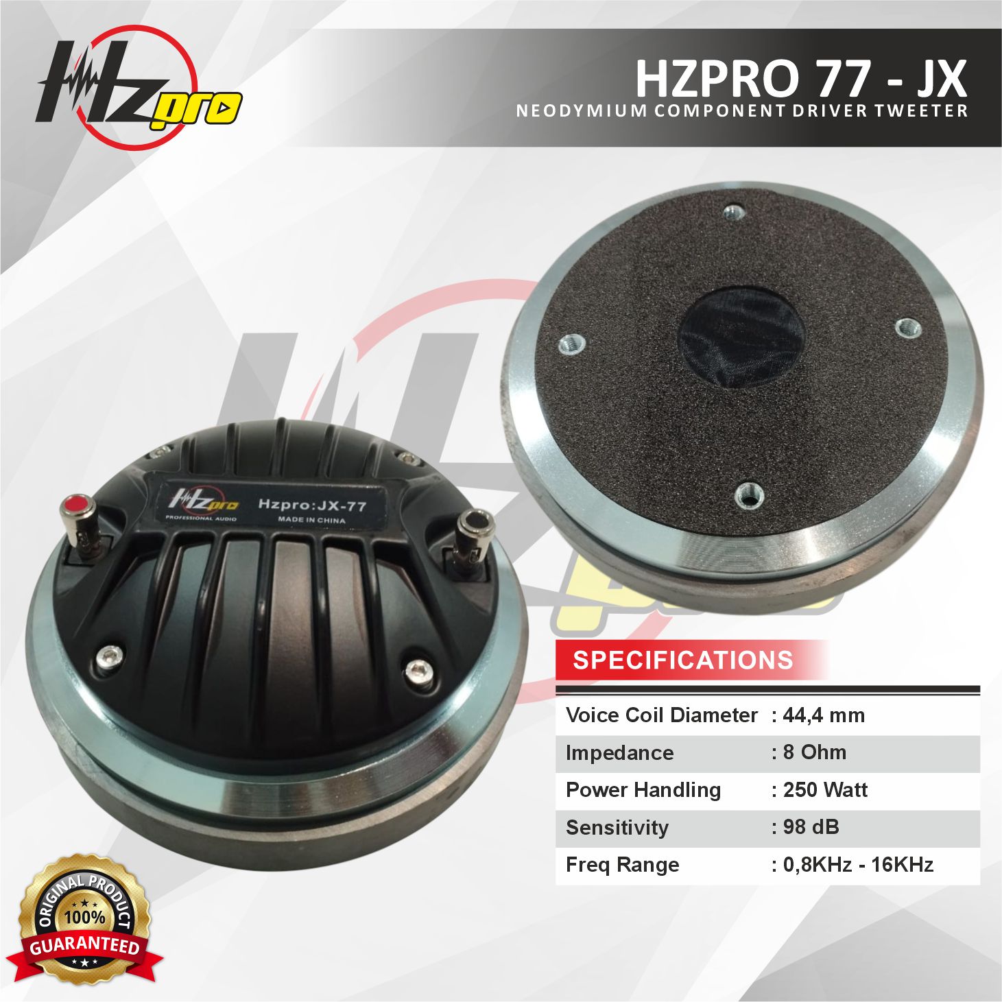 Driver Tweeter HZPRO 77-JX