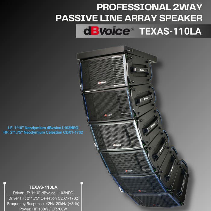 dBVoice TEXAS-110LA SPEAKER PASIF LINE ARRAY 1X10Inc per 1 Unit