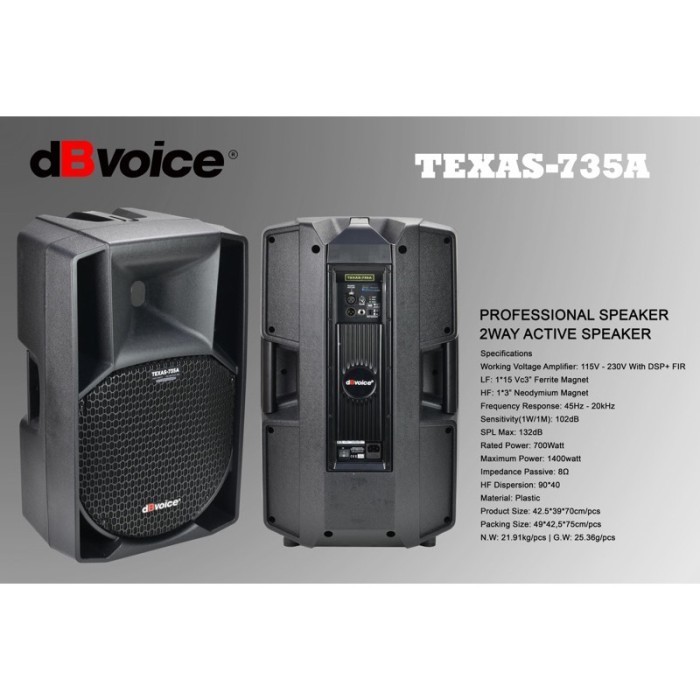 Speaker Aktif dBVoice TEXAS-735A per 1 unit