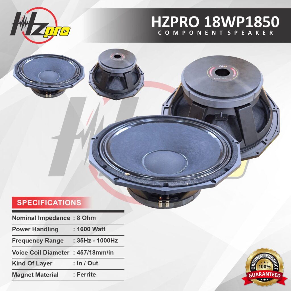 HZPRO 18WP1850 18Inc Ferrite Speaker Transducer Component