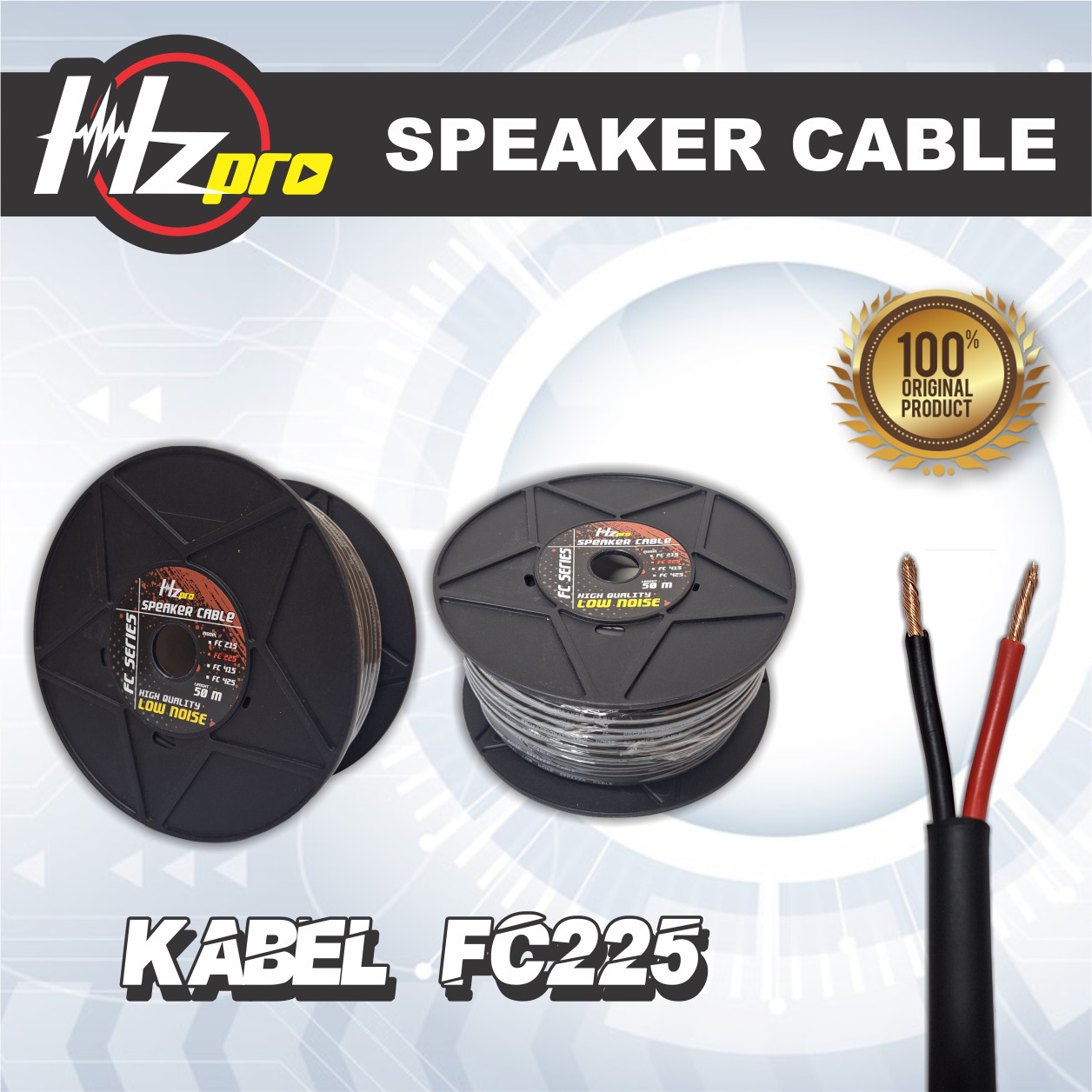 Kabel Speaker HZPro FC225 2x2,5mm 50meter