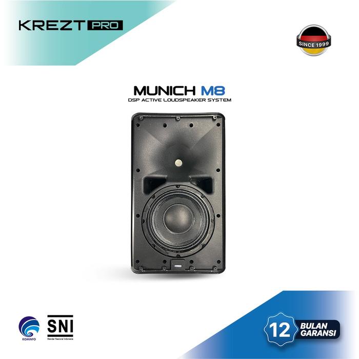 Speaker Aktif Krezt Pro Munich M8 - 8Inc DSP + TWS Professional Speaker 