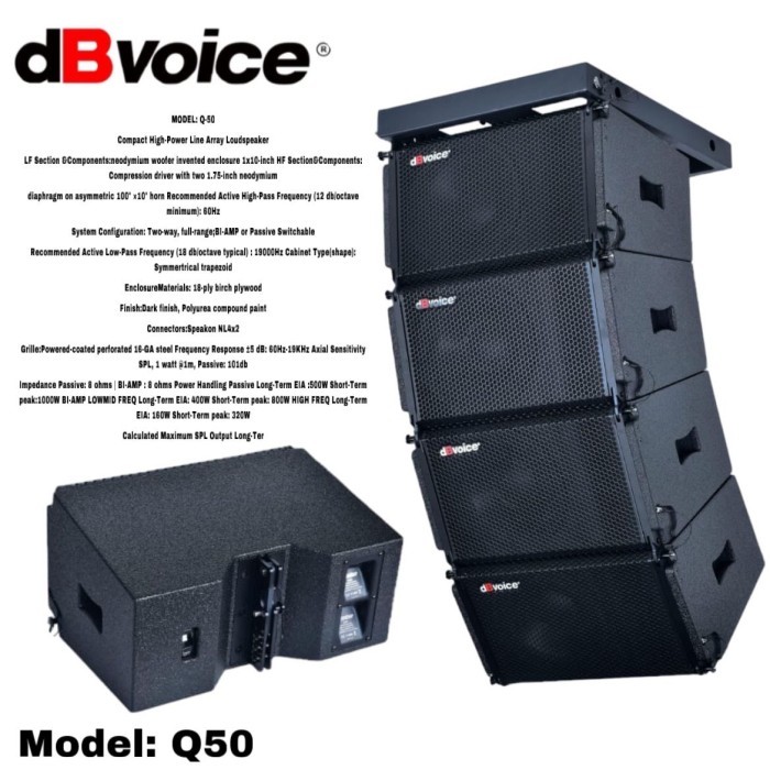 Speaker Line Array dBvoice Q-50  1X10Inchi per 1 unit