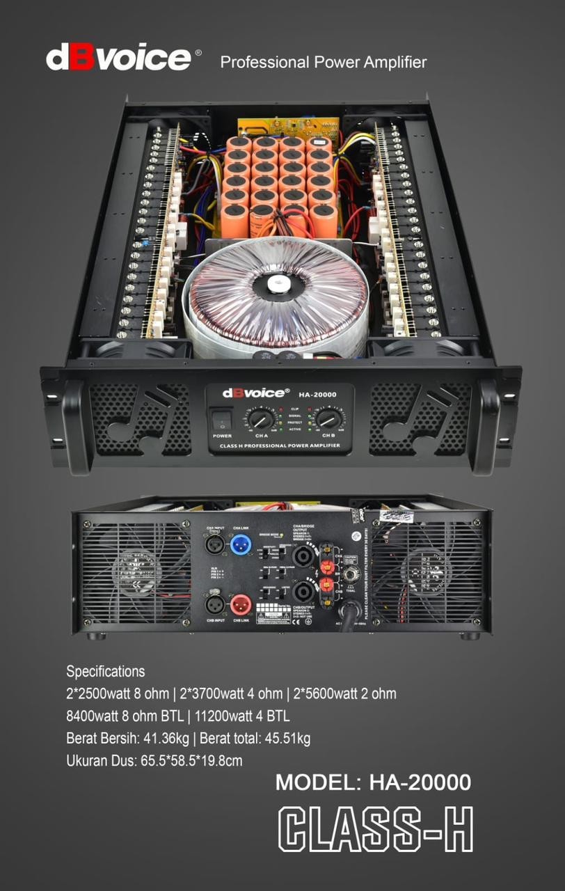 Power Amplifier dBVoice HA-20000 Class H Power Balap