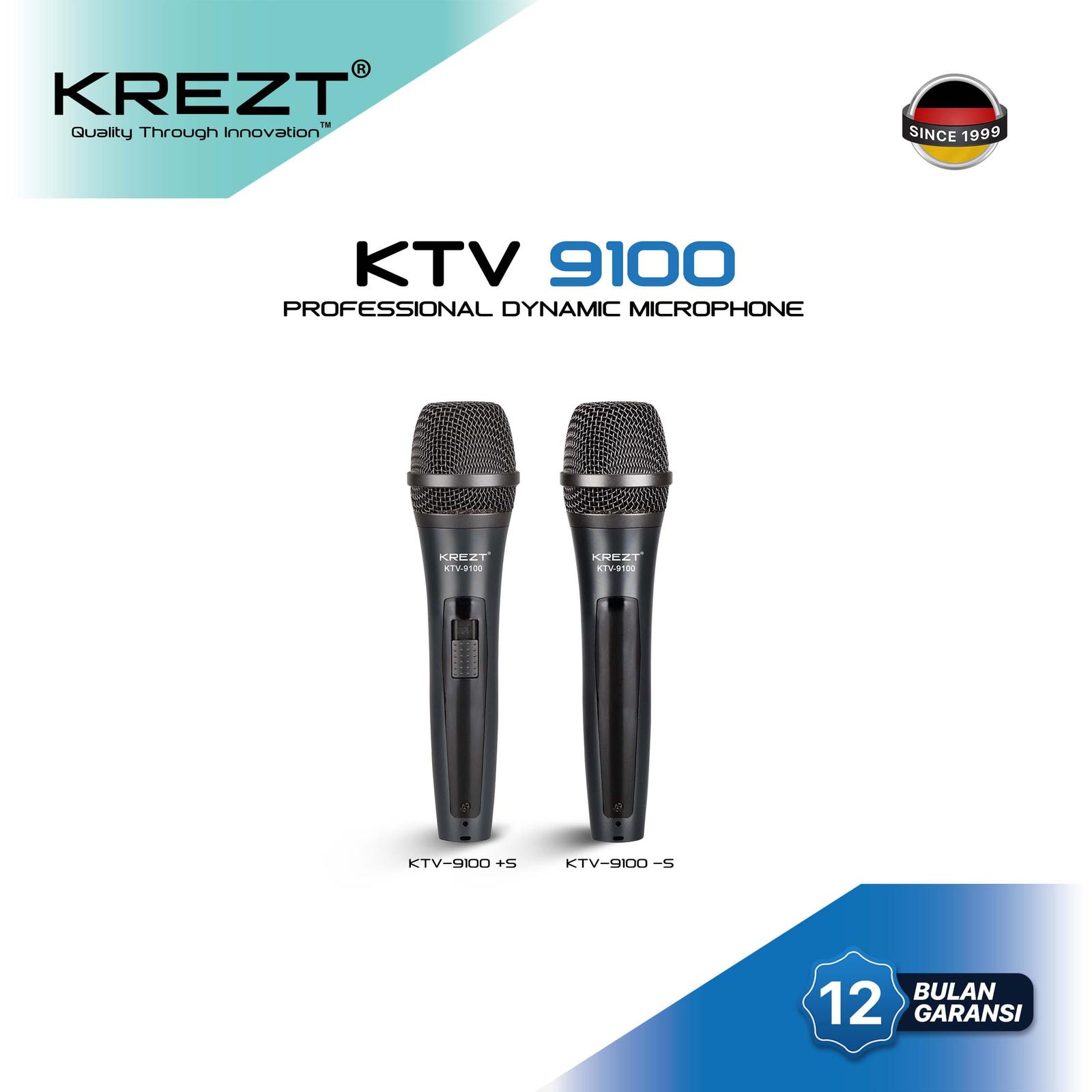 Mic Kabel Krezt KTV-9100 Dynamic Microphone 