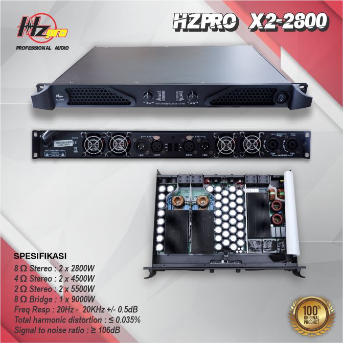HZPRO X2-2800 Power Amplifeer Class D 2800Watt x 2chanel (8Ohm)