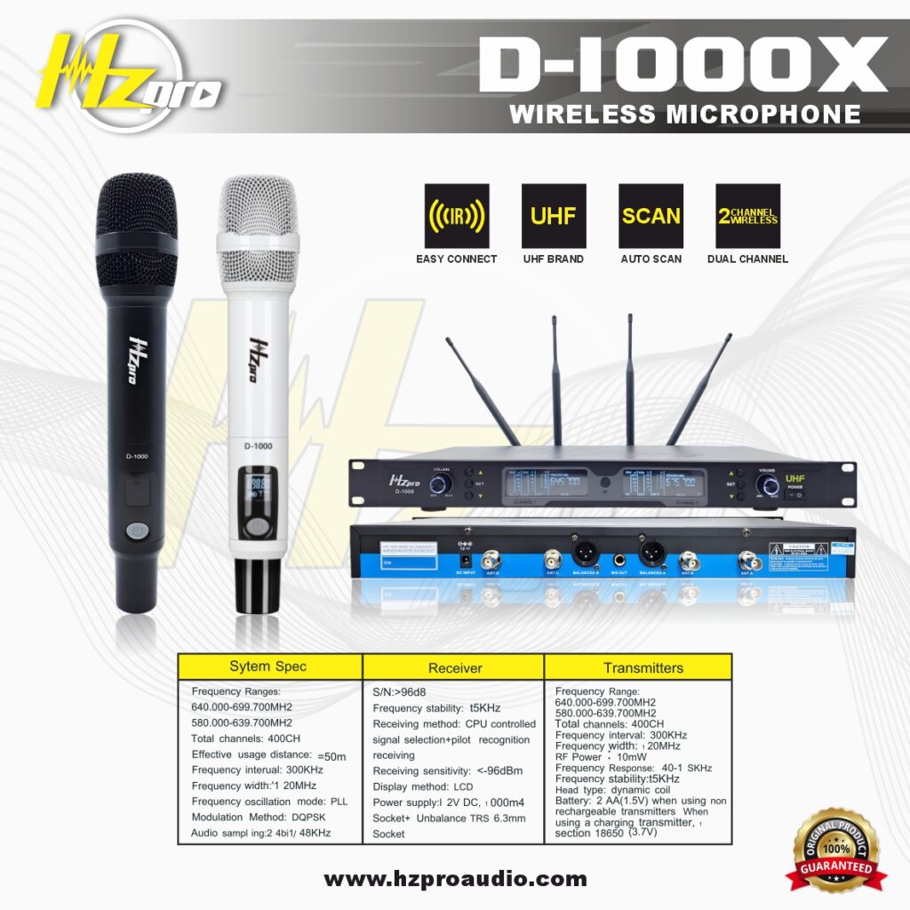 HZPRO D-1000X Wireless Microphone