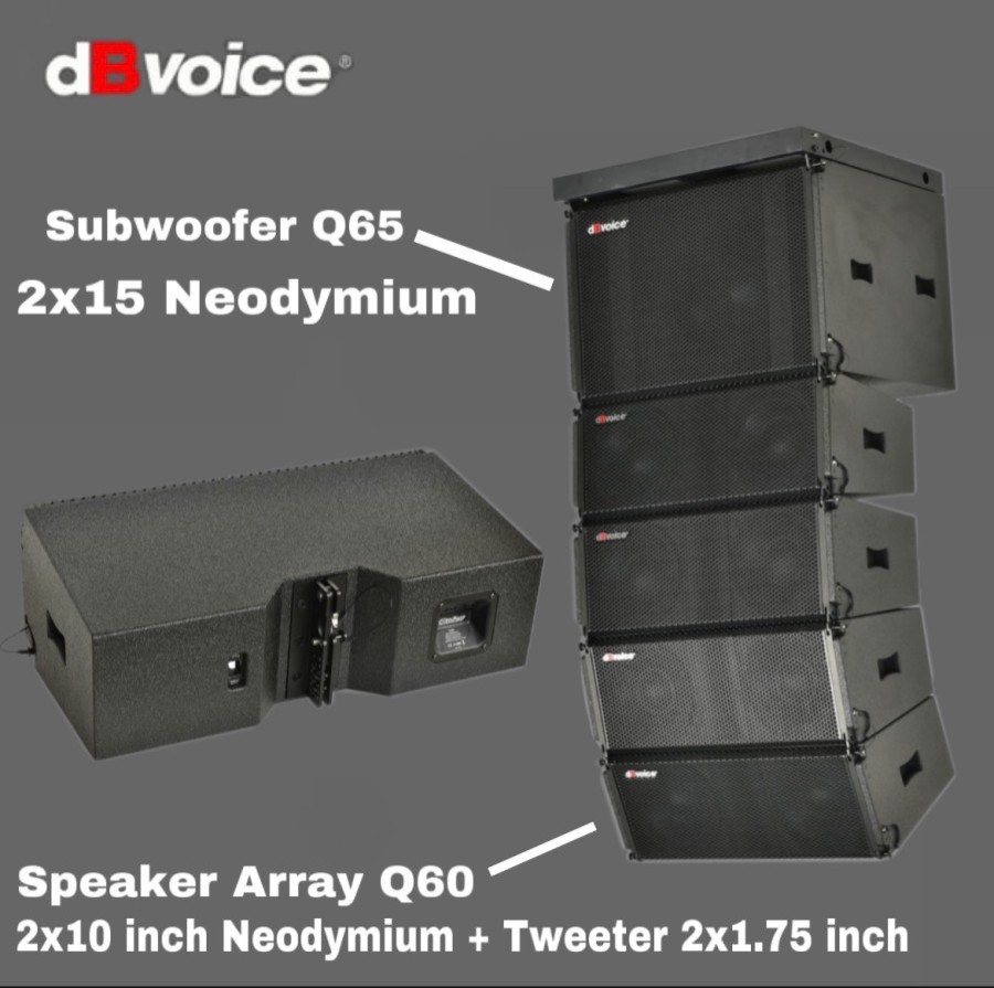 dBVoice Q-65 Professional Passive Line Array Speaker FLYING SUB 2X15Inc per 1 unit 