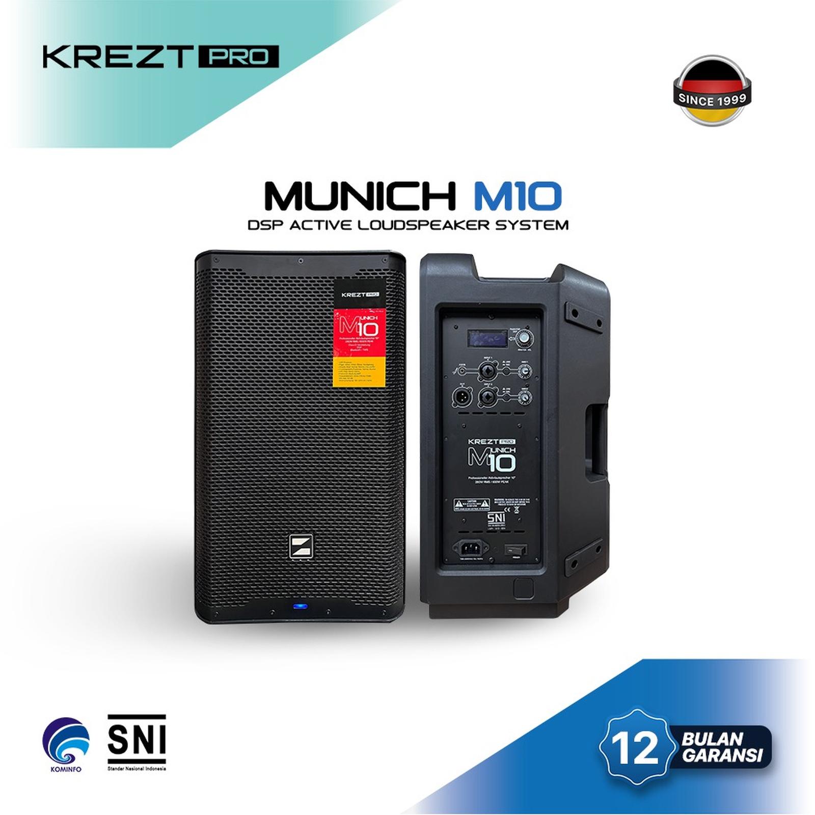Speaker Aktif KREZT PRO Munich M10 - 10Inc DSP + TWS Professional Speaker