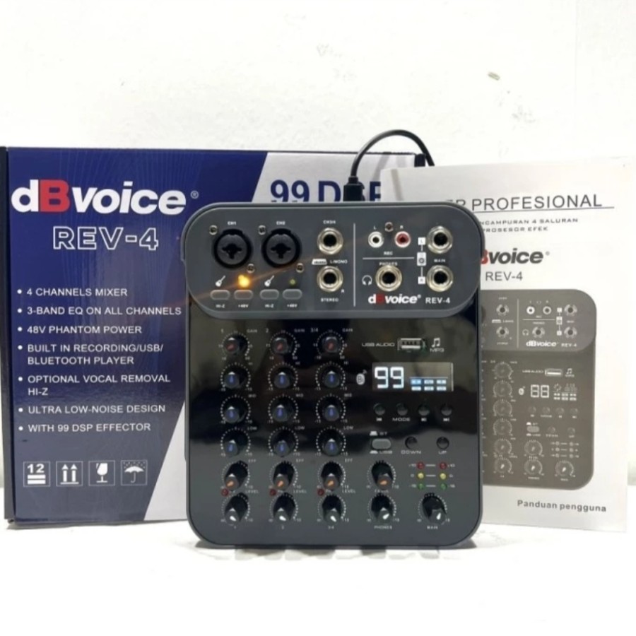 Mixer Analog dBVoice REV-4 Mini Mixer Broadcast Livestream