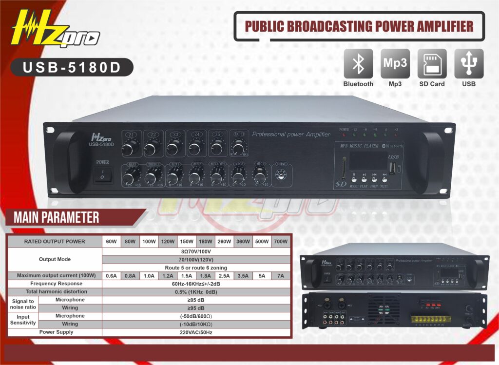 Amplifier Karaoke HZPRO USB-5180D